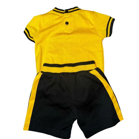 PITTSBURGH PIRATES INFANT 3/6 month  YELLOW BASEBALL SET TOP AND BOTTOM MLB - Picture 2 of 5